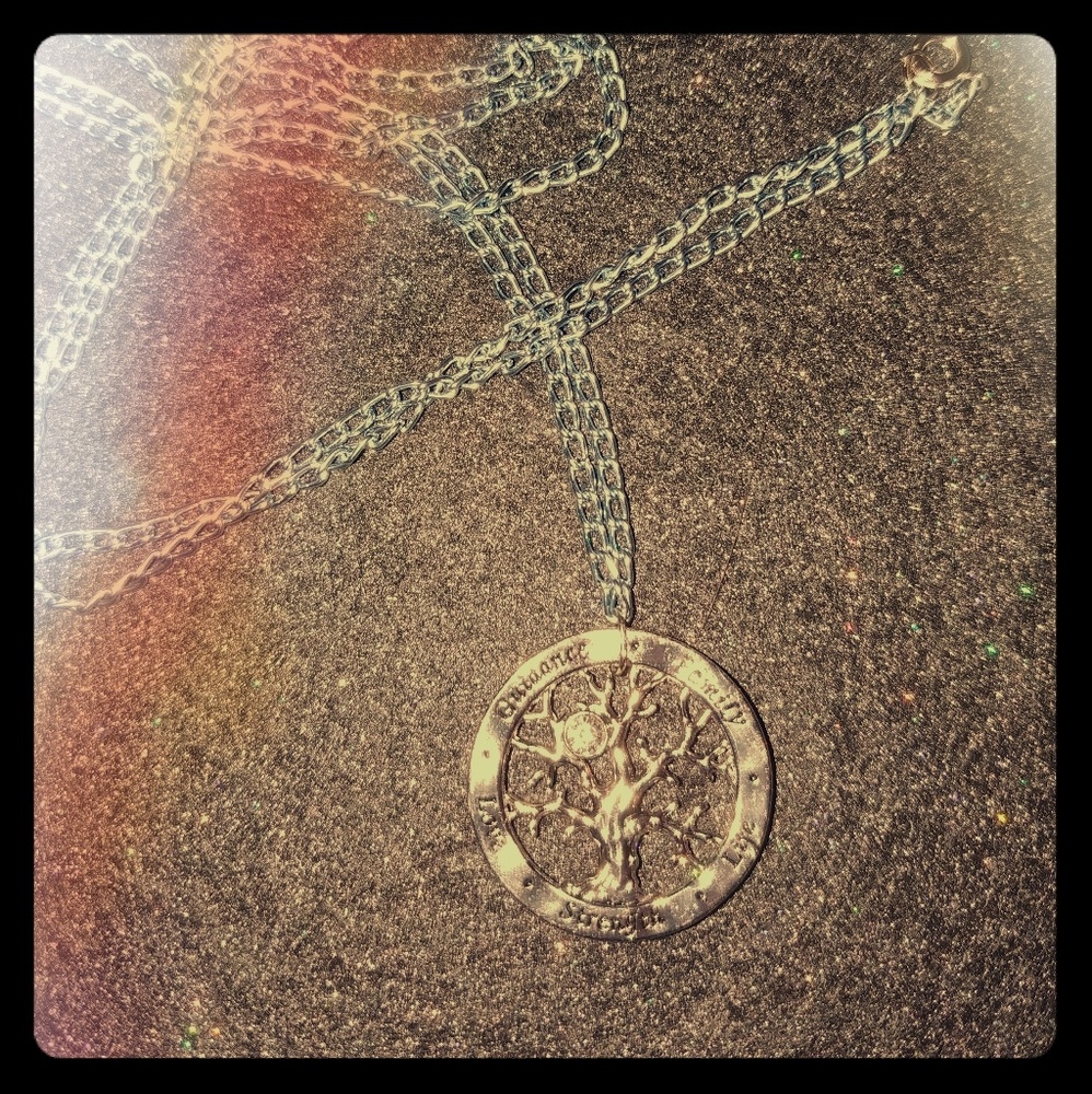 Tree of Life Necklace~blue chain